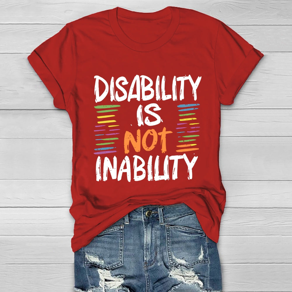 Disability Is Not Inability Healthwear T-shirt
