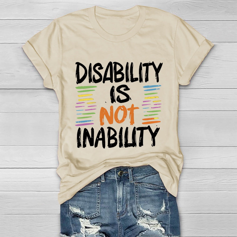 Disability Is Not Inability Healthwear T-shirt