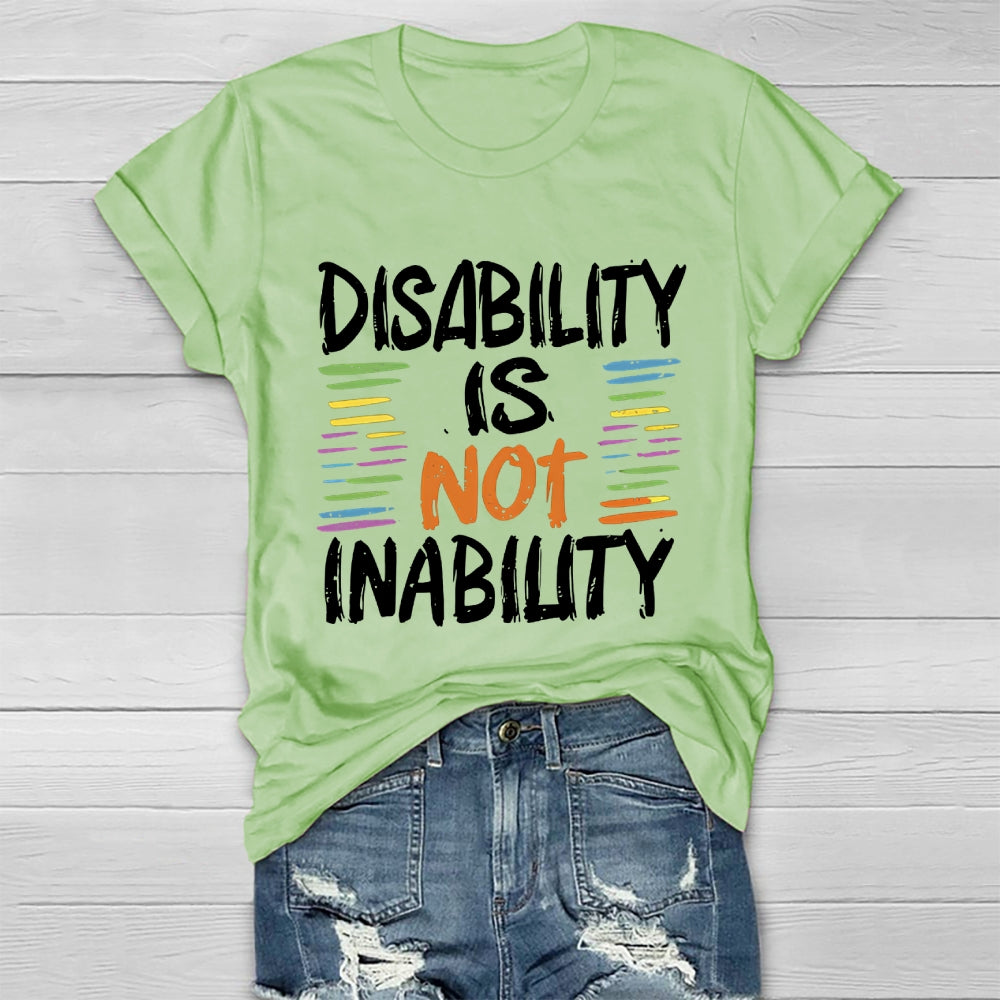Disability Is Not Inability Healthwear T-shirt
