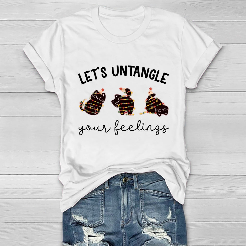 Let's Untangle Your Feelings Cat Healthwear T-shirt
