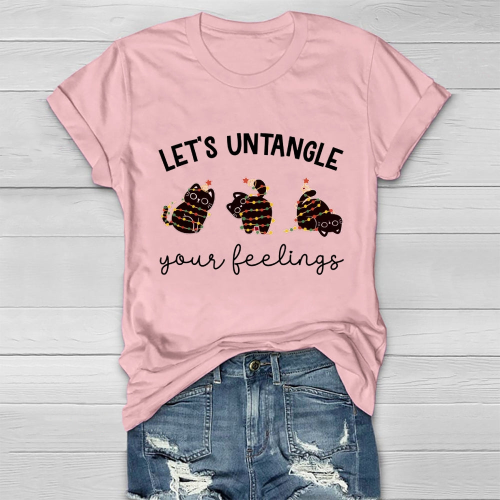 Let's Untangle Your Feelings Cat Healthwear T-shirt