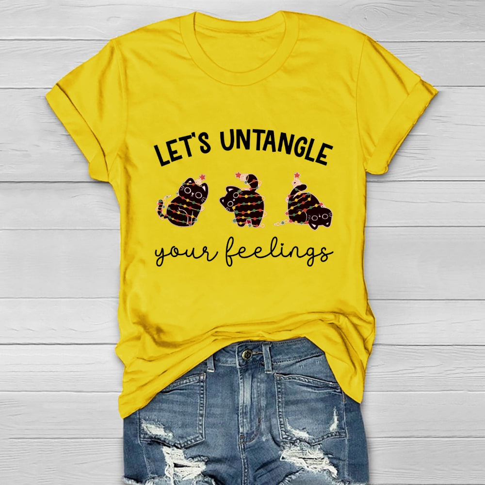 Let's Untangle Your Feelings Cat Healthwear T-shirt