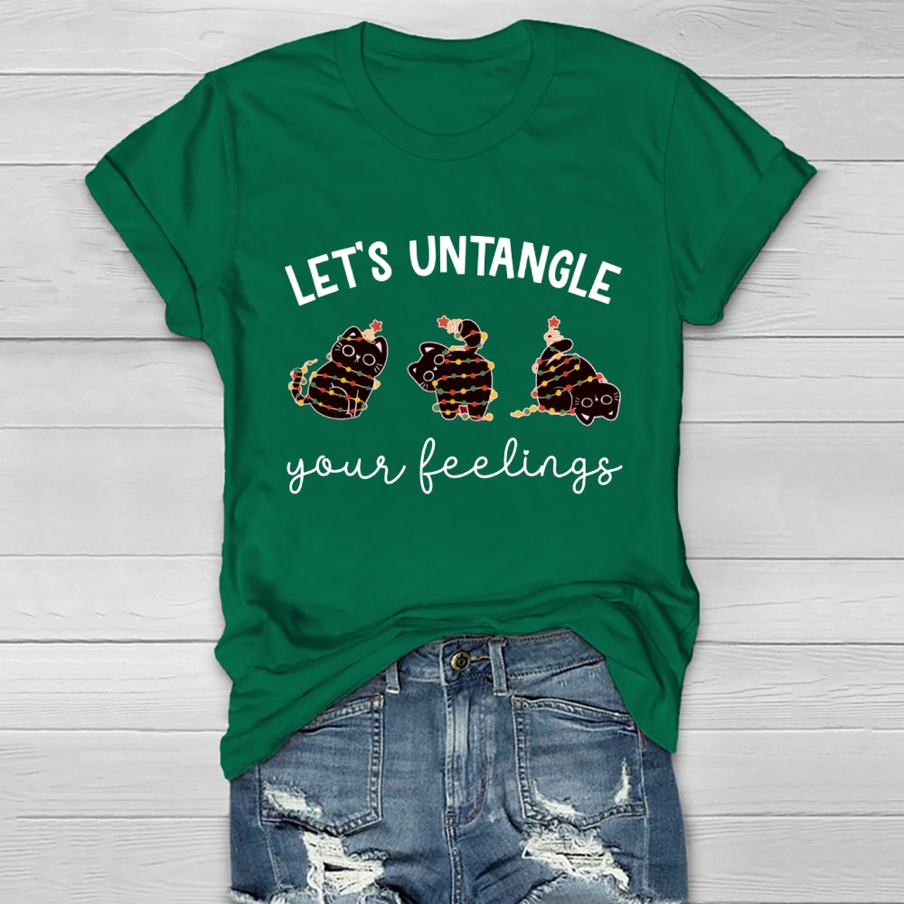 Let's Untangle Your Feelings Cat Healthwear T-shirt