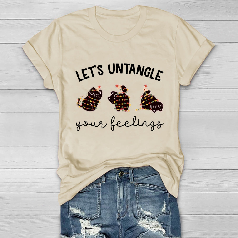 Let's Untangle Your Feelings Cat Healthwear T-shirt
