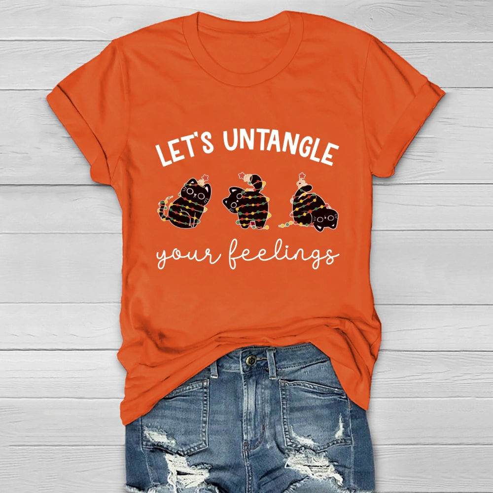 Let's Untangle Your Feelings Cat Healthwear T-shirt