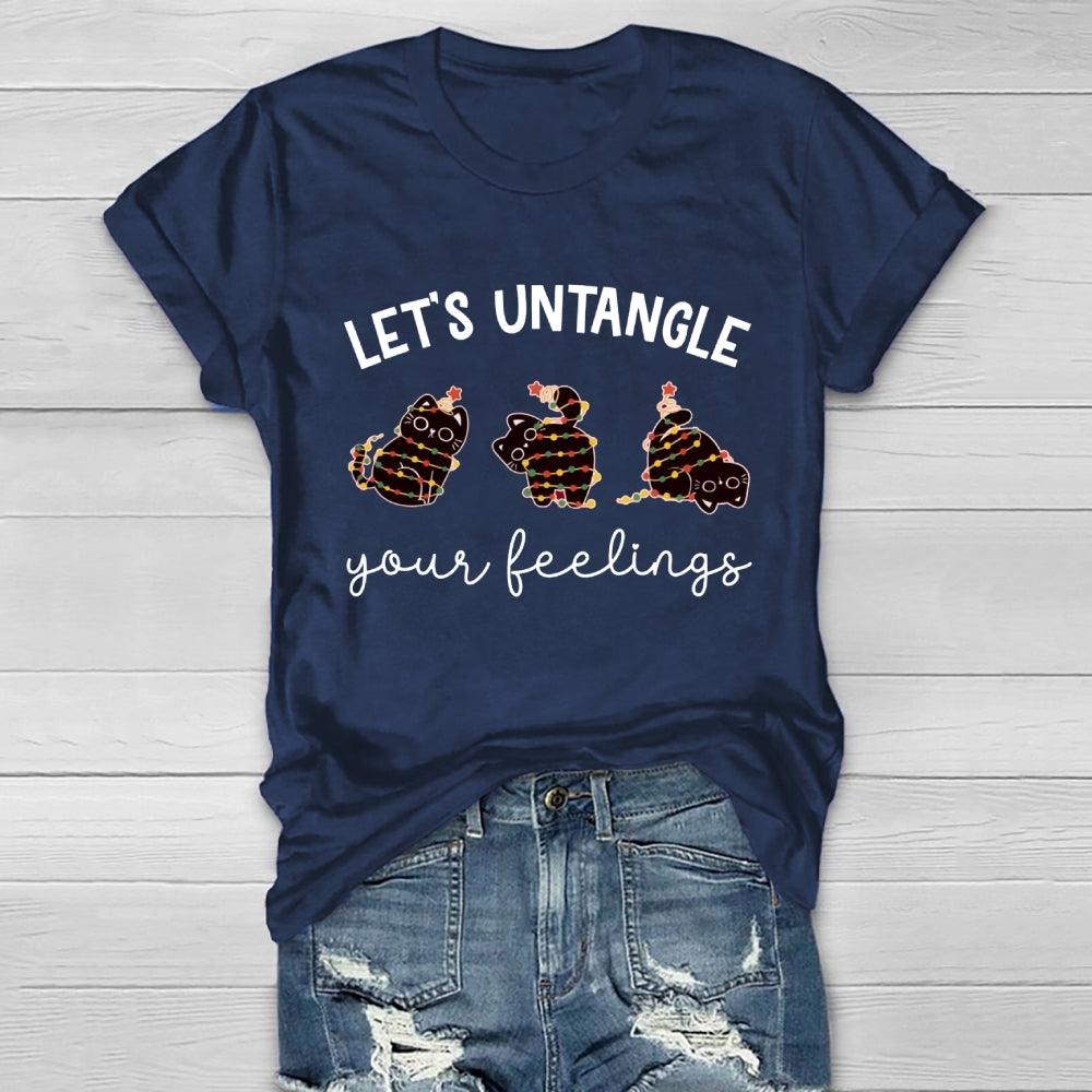 Let's Untangle Your Feelings Cat Healthwear T-shirt