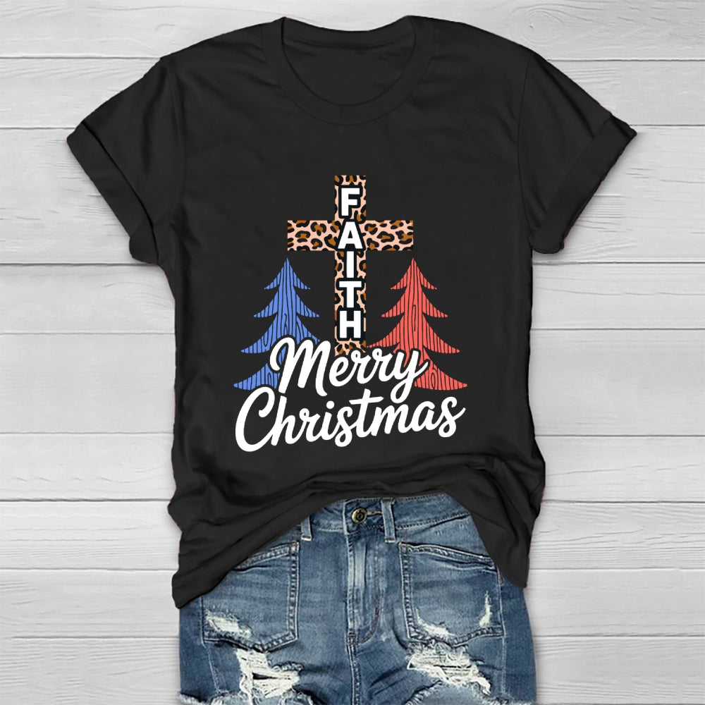 Merry Christmas Jesus Faith Healthwear T-shirt