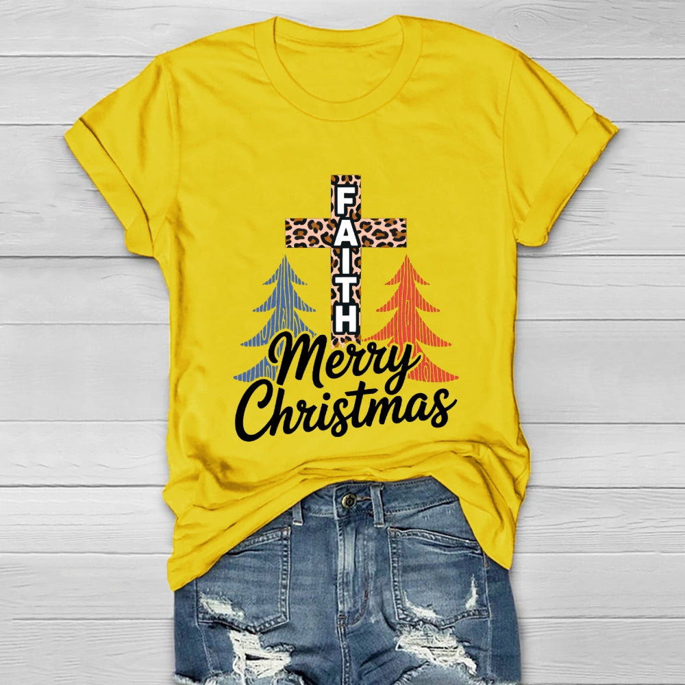 Merry Christmas Jesus Faith Healthwear T-shirt