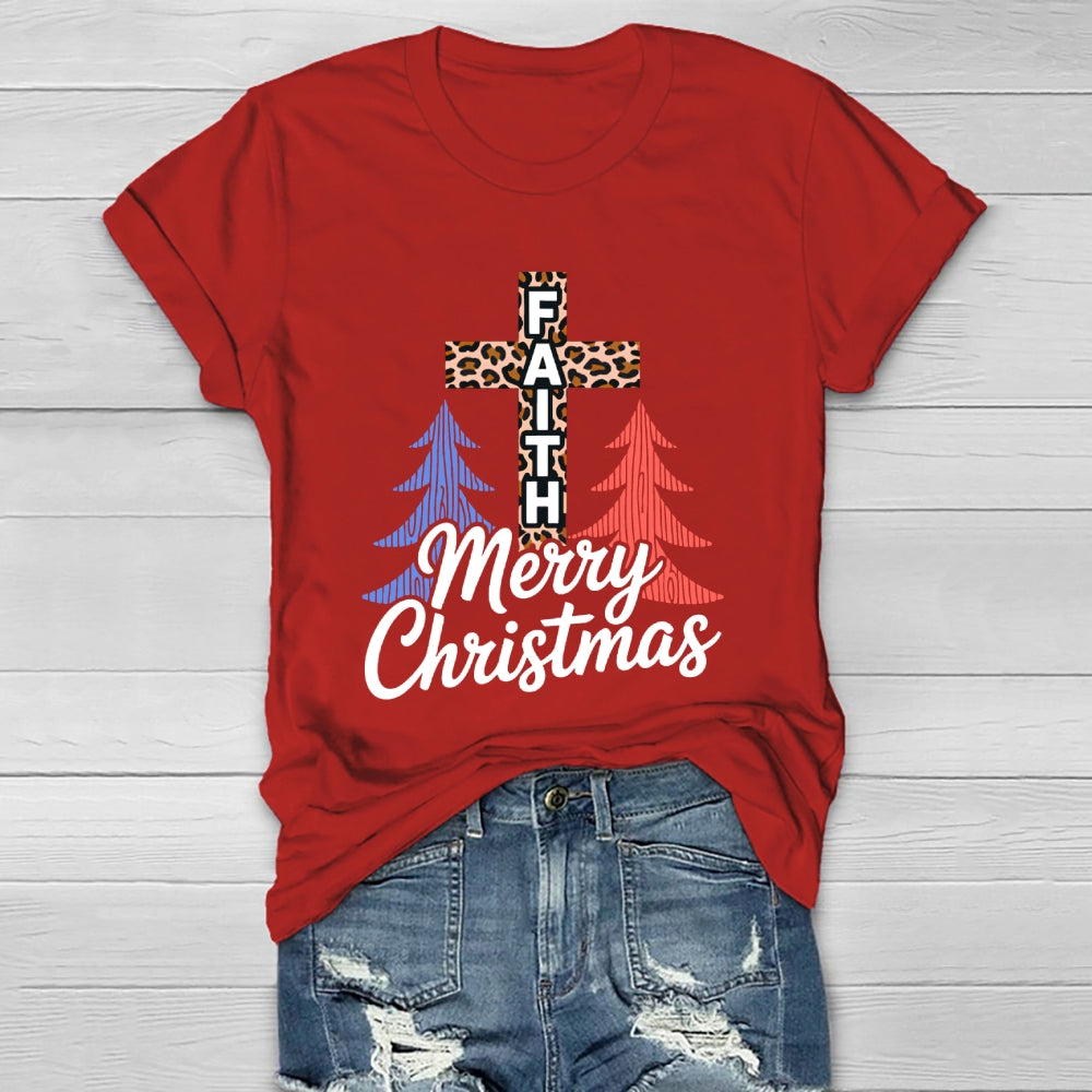 Merry Christmas Jesus Faith Healthwear T-shirt