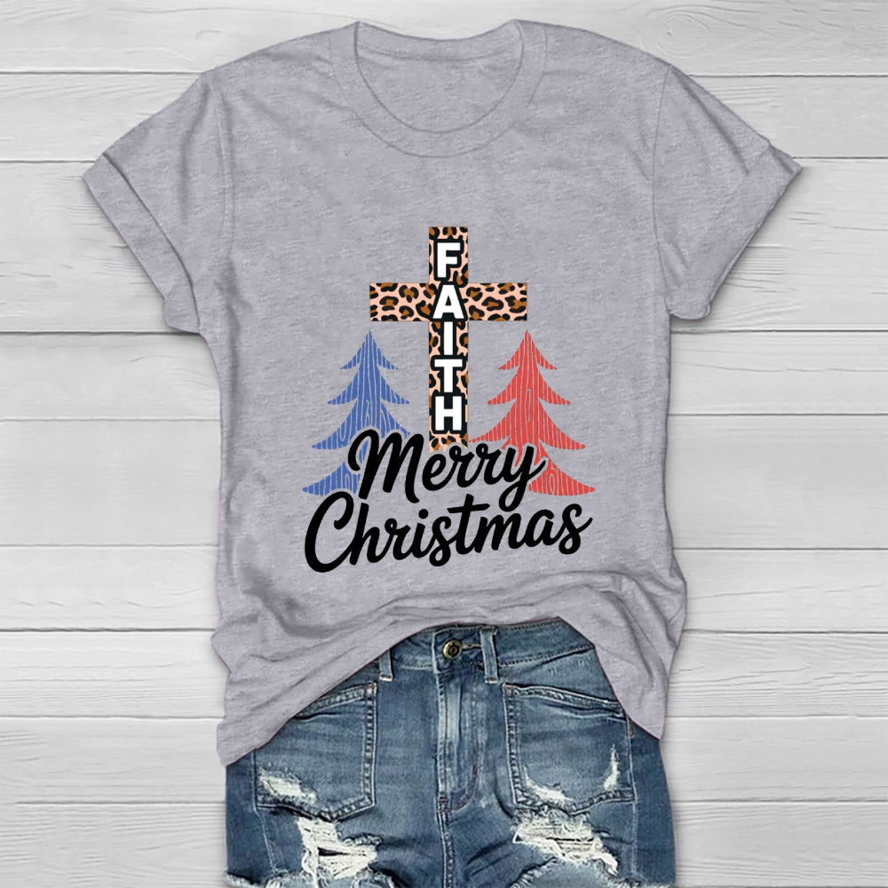 Merry Christmas Jesus Faith Healthwear T-shirt