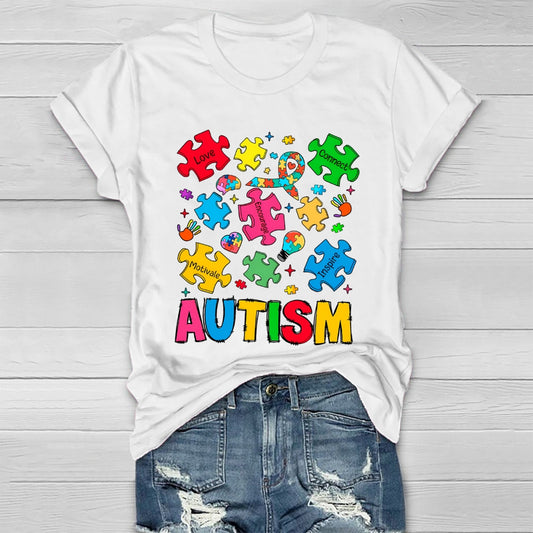 Autism Love Connect Encourage Motivate Inspire  Healthwear T-shirt