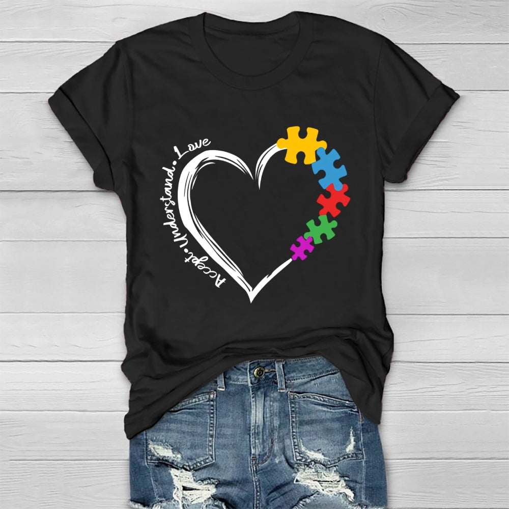Accept Understand Love  Autism Healthwear T-shirt
