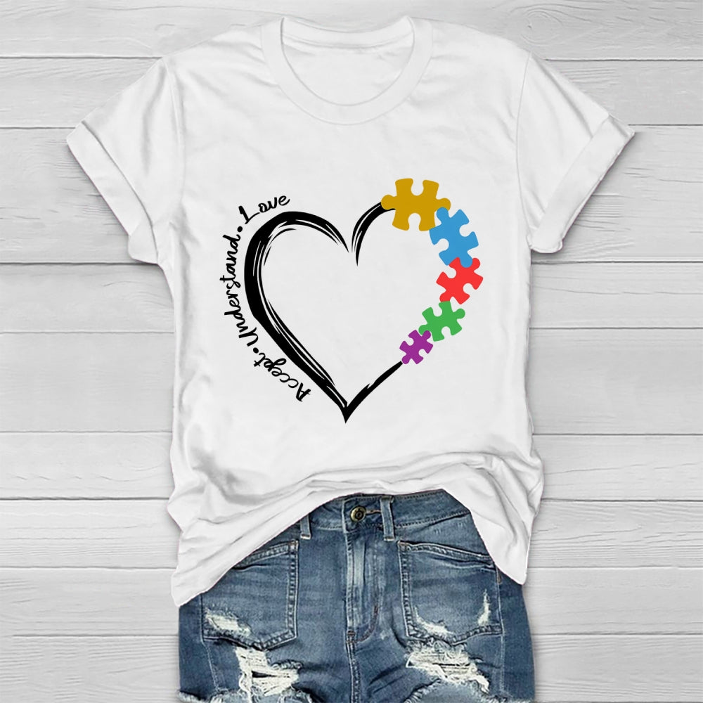 Accept Understand Love  Autism Healthwear T-shirt
