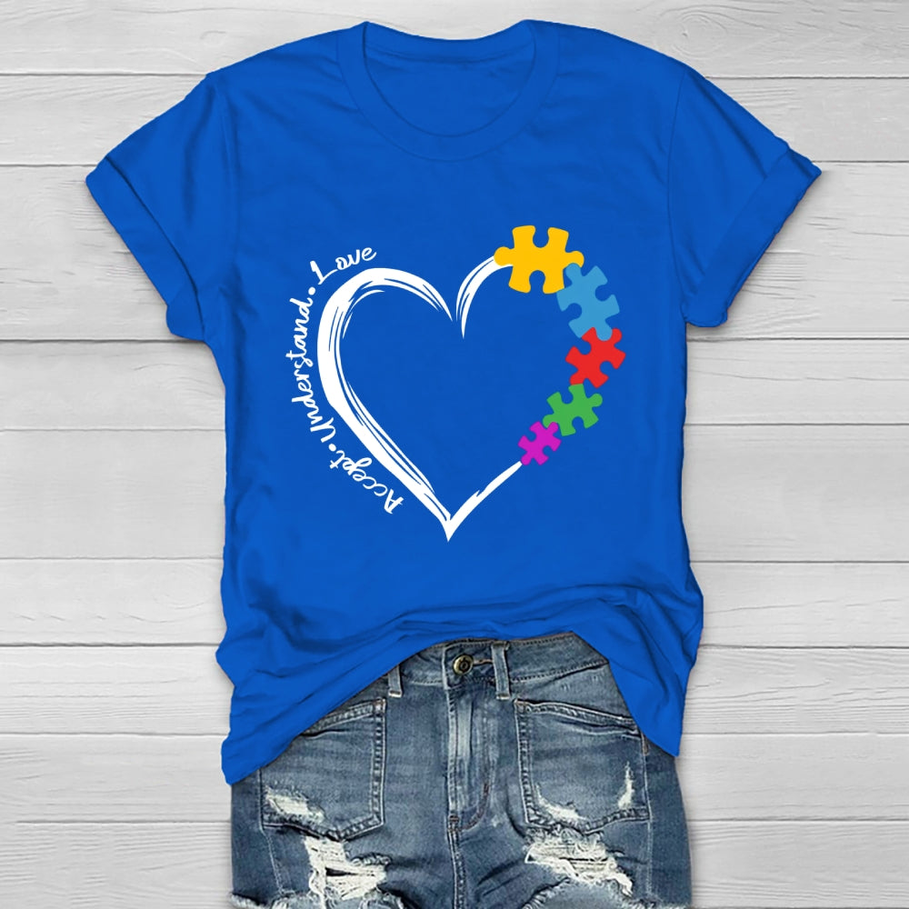 Accept Understand Love  Autism Healthwear T-shirt