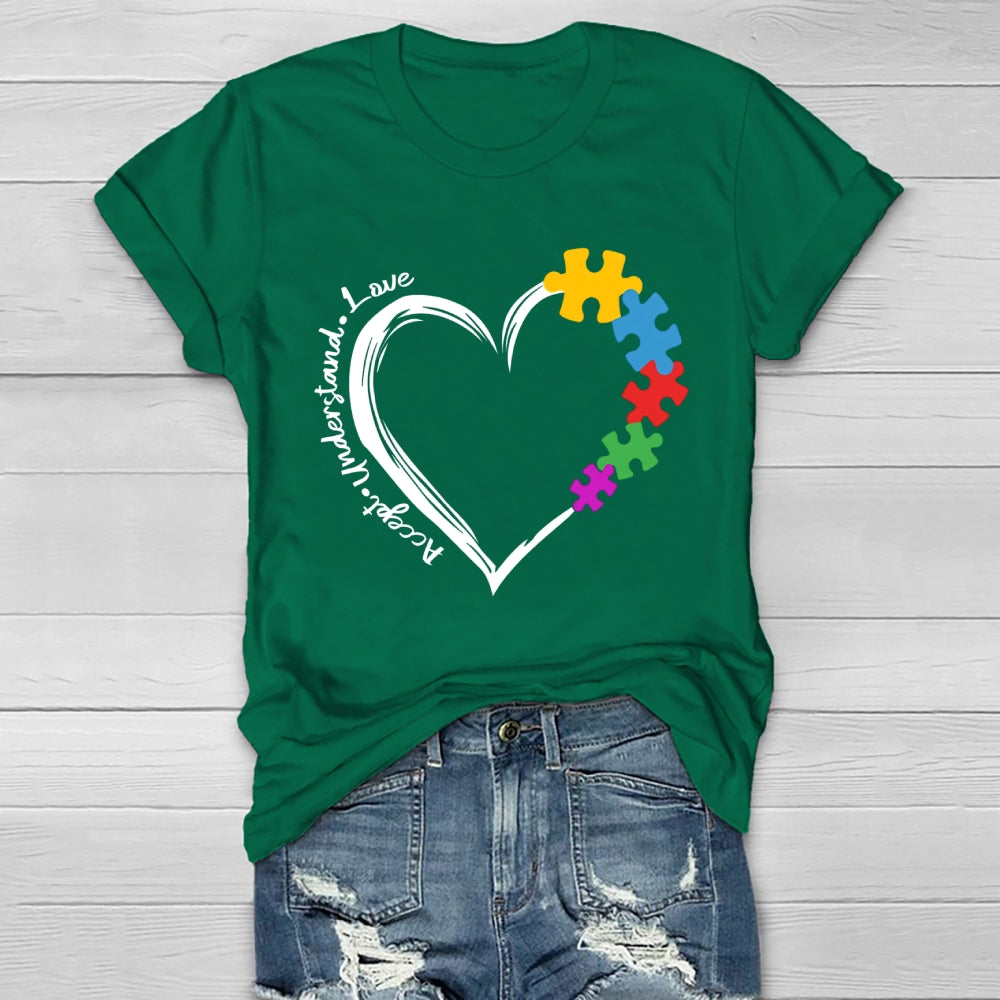 Accept Understand Love  Autism Healthwear T-shirt