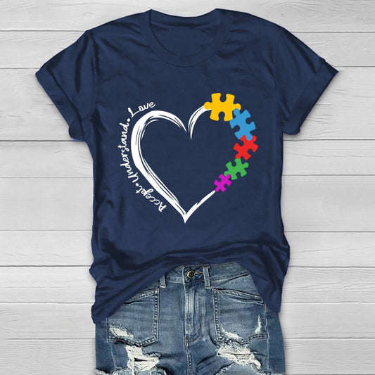 Accept Understand Love  Autism Healthwear T-shirt