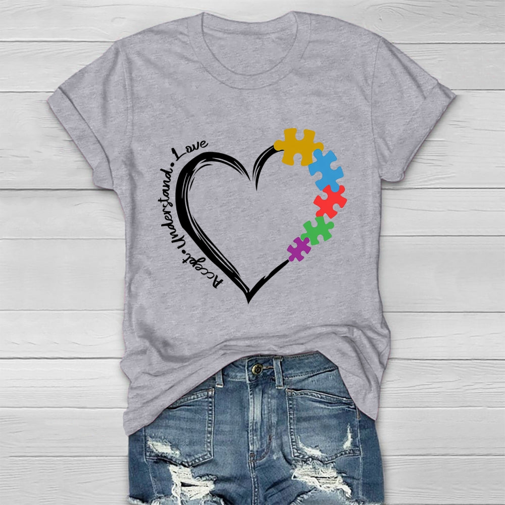 Accept Understand Love  Autism Healthwear T-shirt