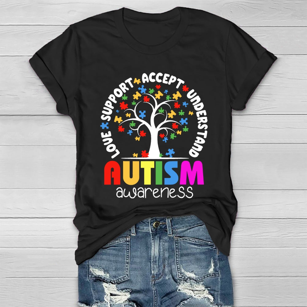 Accept Understand Love Autism Awareness Healthwear T-shirt