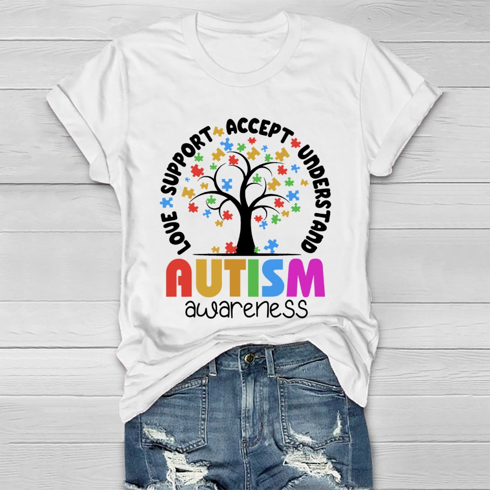 Accept Understand Love Autism Awareness Healthwear T-shirt