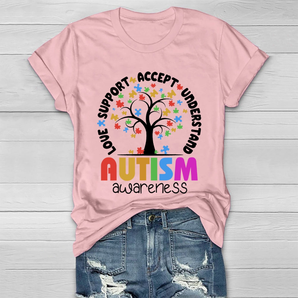 Accept Understand Love Autism Awareness Healthwear T-shirt