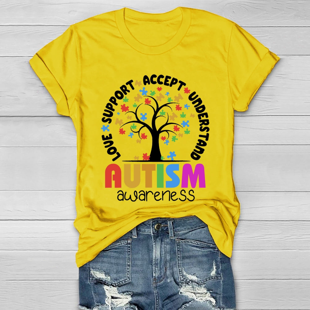 Accept Understand Love Autism Awareness Healthwear T-shirt