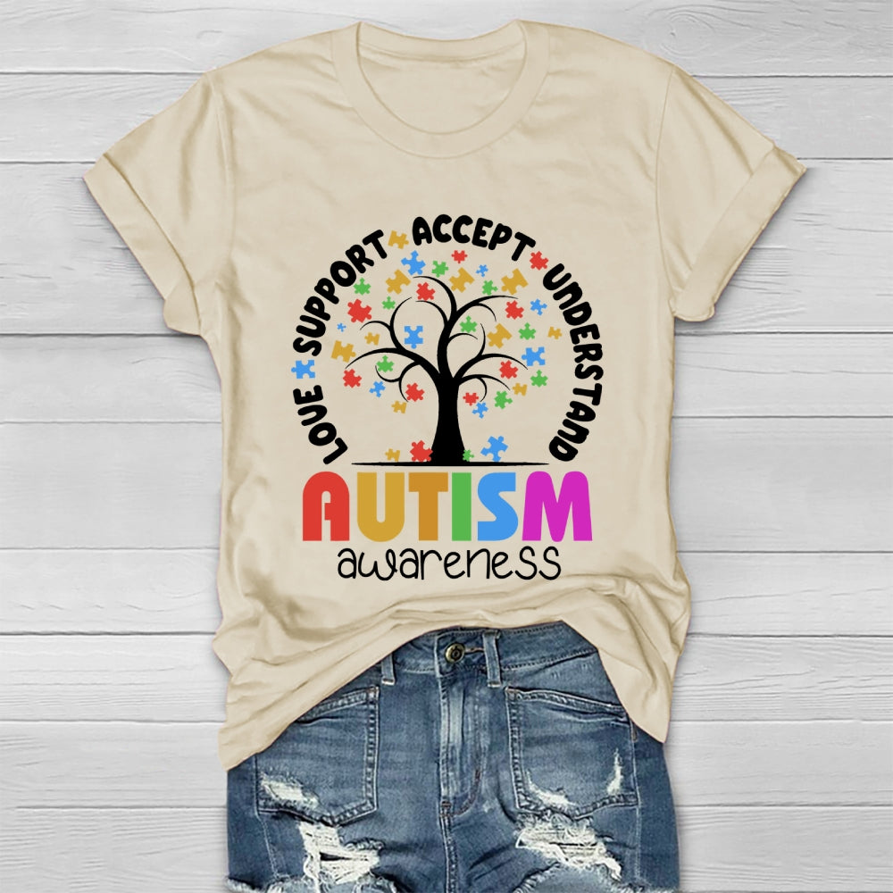 Accept Understand Love Autism Awareness Healthwear T-shirt