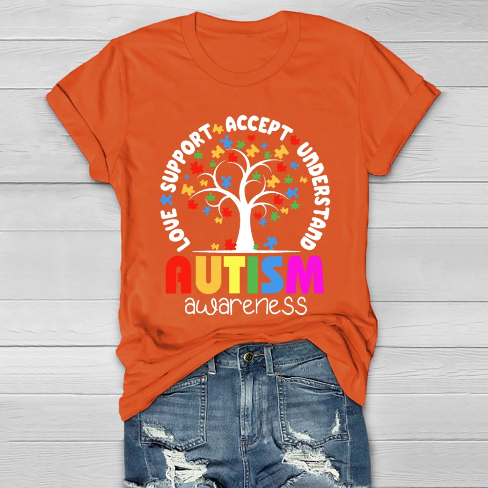 Accept Understand Love Autism Awareness Healthwear T-shirt