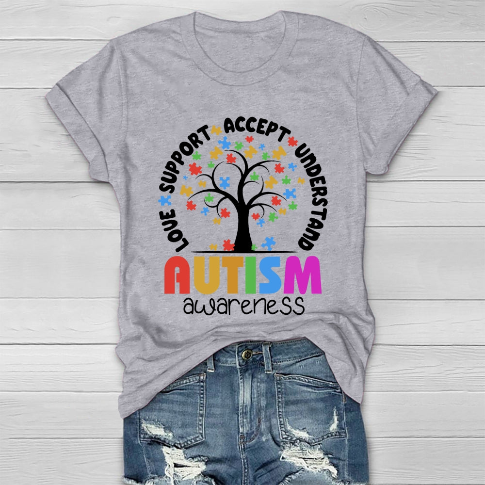 Accept Understand Love Autism Awareness Healthwear T-shirt