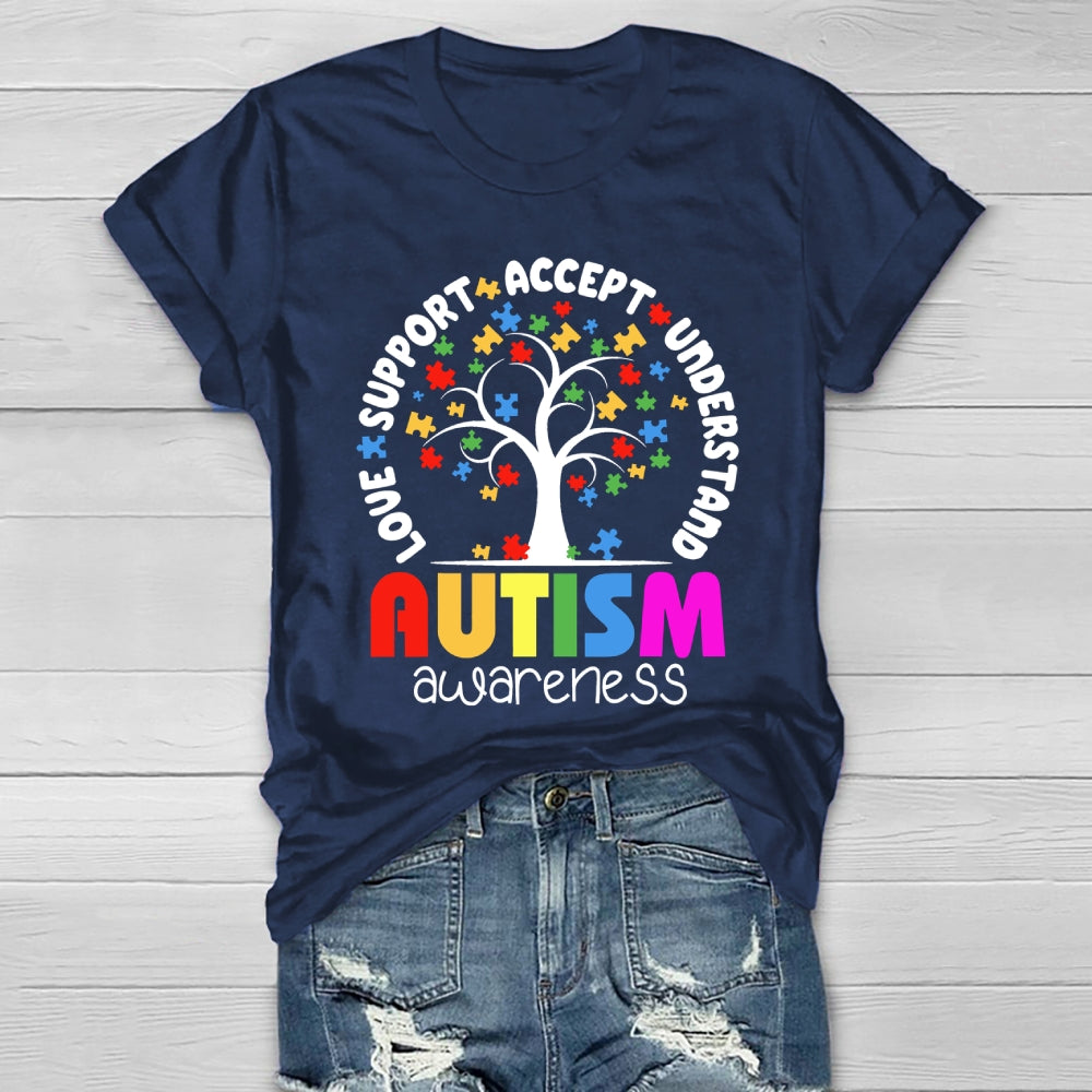 Accept Understand Love Autism Awareness Healthwear T-shirt
