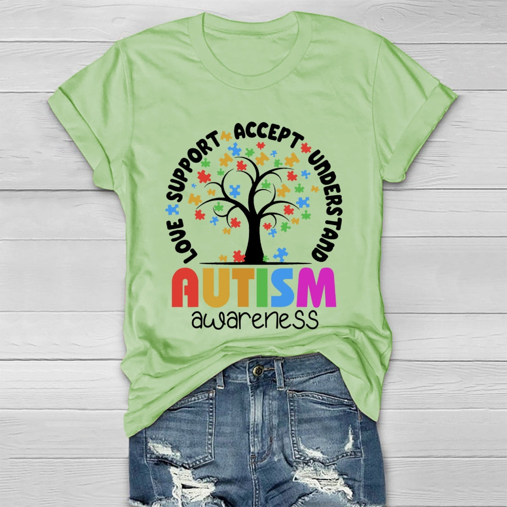 Accept Understand Love Autism Awareness Healthwear T-shirt