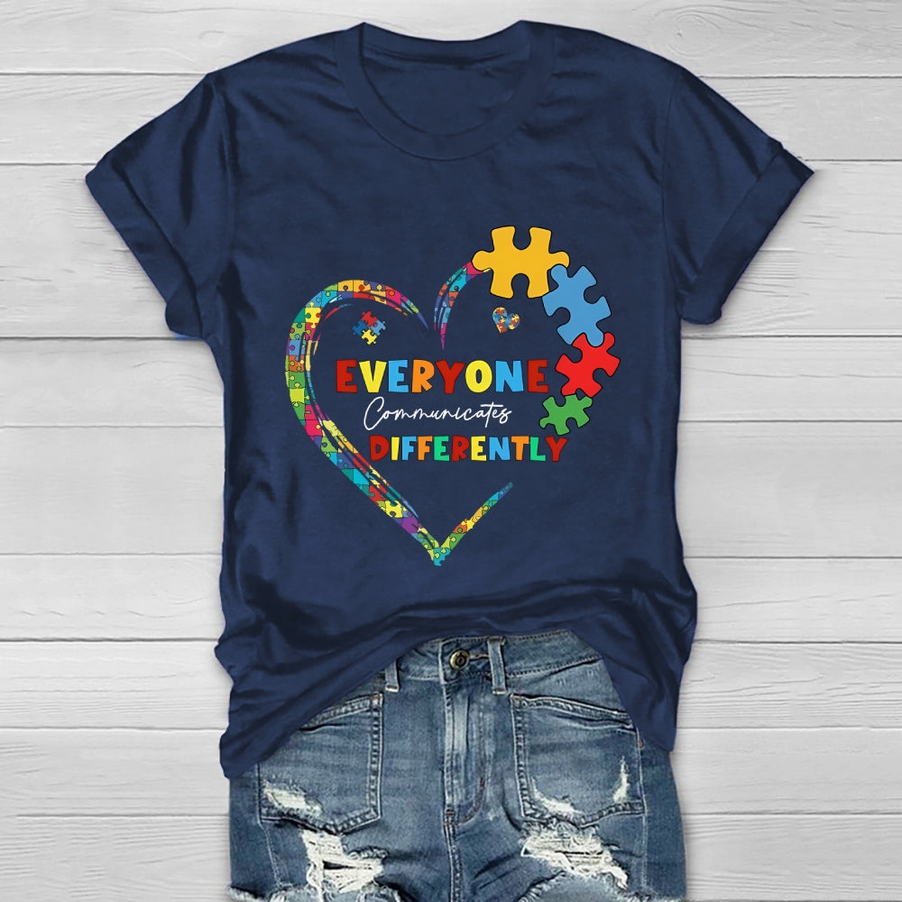 Everyone Communicates Differently  Healthwear T-shirt