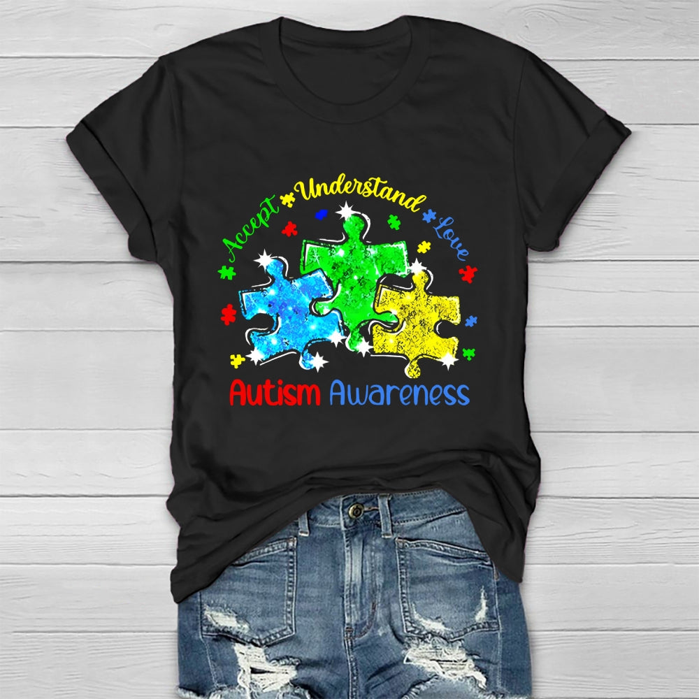 Accept Understand Love Autism Awareness Healthwear T-shirt