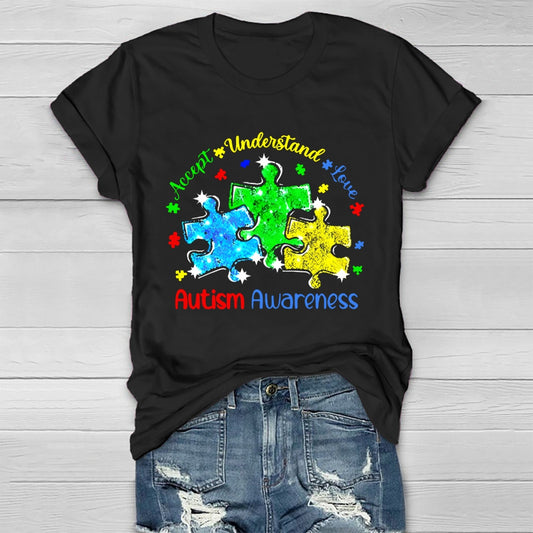 Accept Understand Love Autism Awareness Healthwear T-shirt
