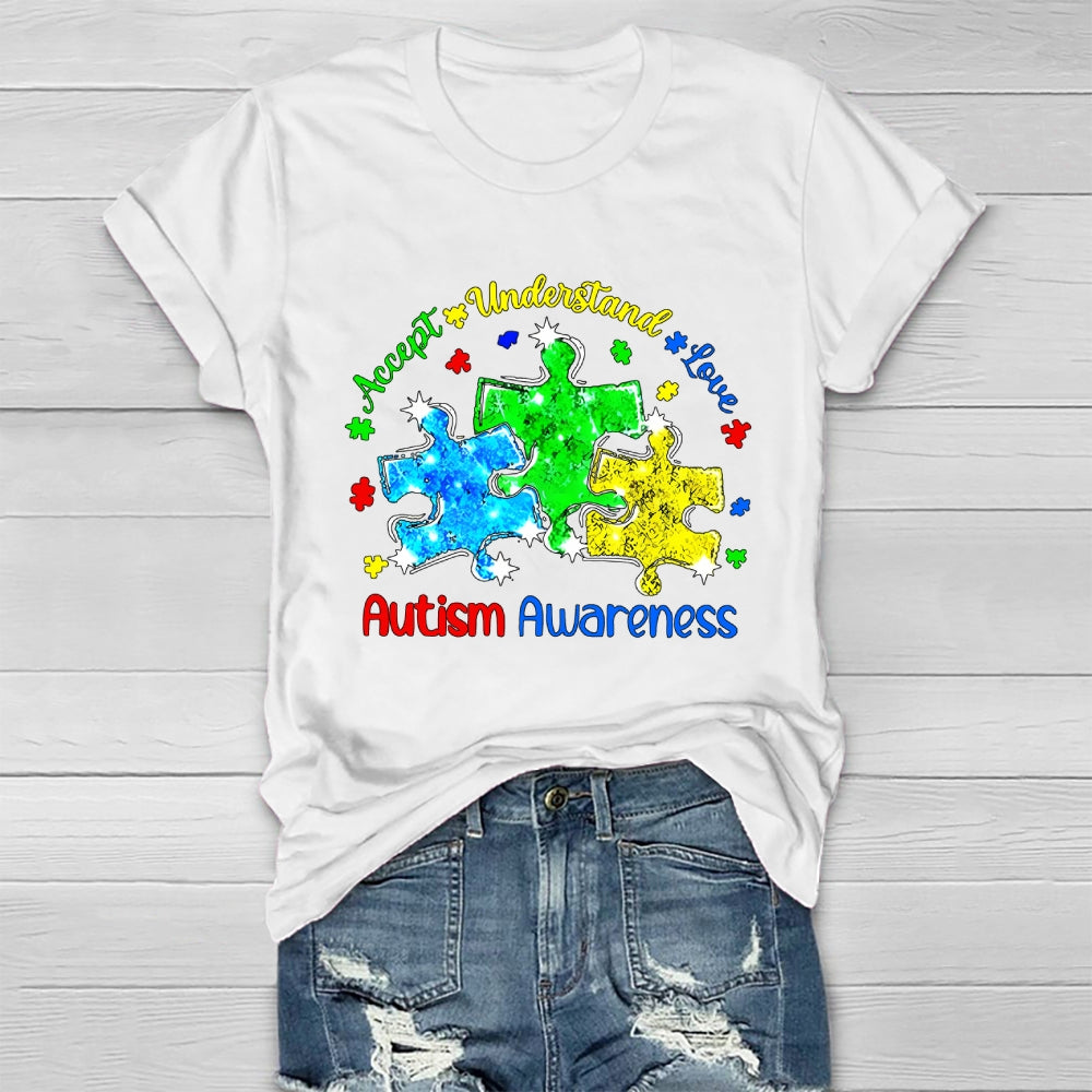 Accept Understand Love Autism Awareness Healthwear T-shirt