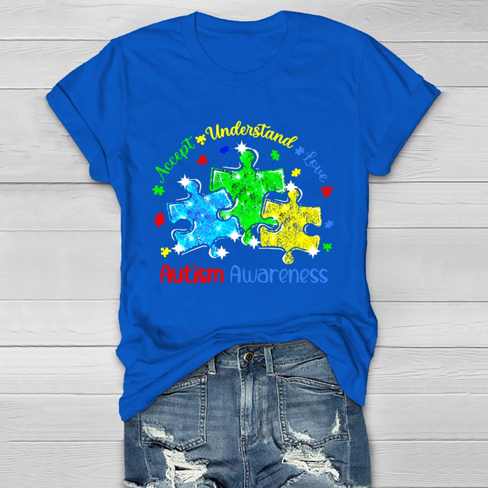 Accept Understand Love Autism Awareness Healthwear T-shirt