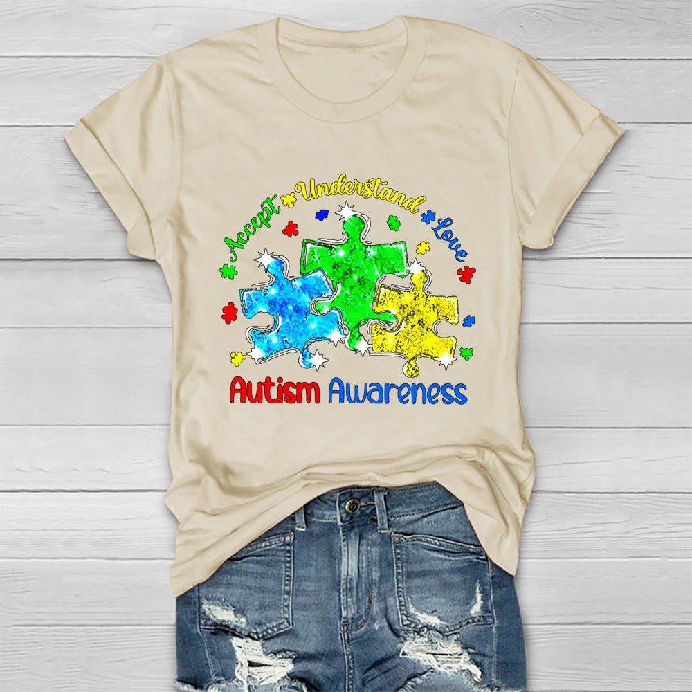 Accept Understand Love Autism Awareness Healthwear T-shirt