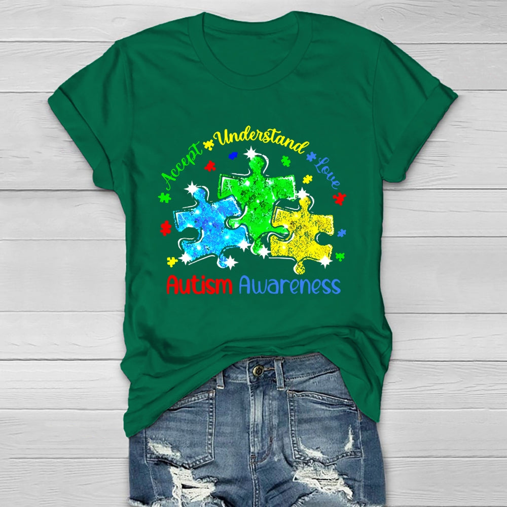 Accept Understand Love Autism Awareness Healthwear T-shirt