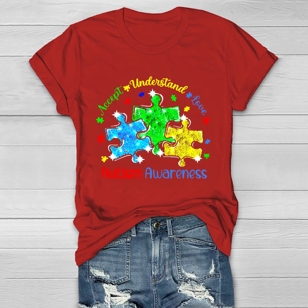 Accept Understand Love Autism Awareness Healthwear T-shirt