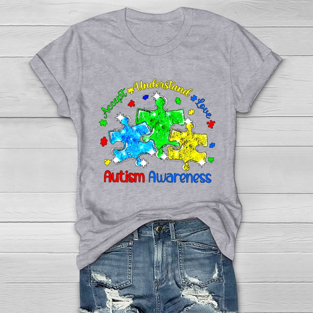 Accept Understand Love Autism Awareness Healthwear T-shirt