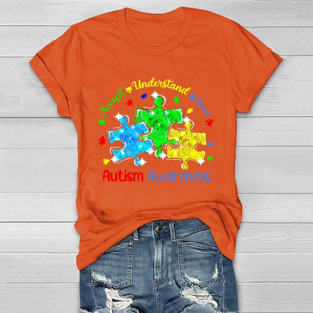 Accept Understand Love Autism Awareness Healthwear T-shirt