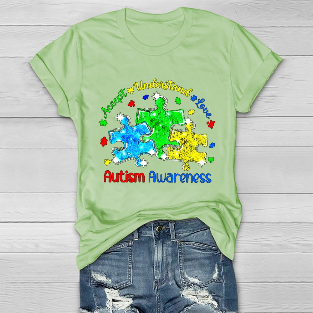 Accept Understand Love Autism Awareness Healthwear T-shirt