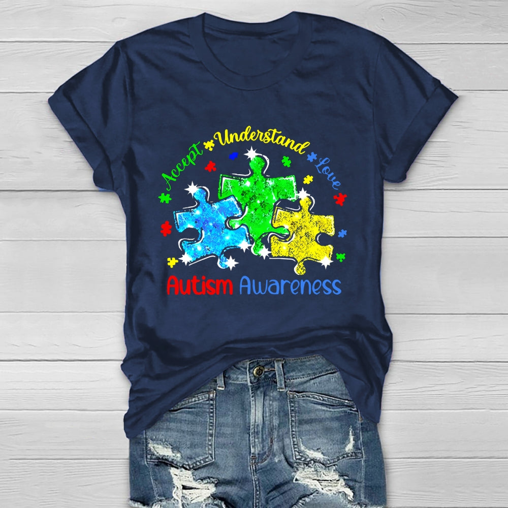 Accept Understand Love Autism Awareness Healthwear T-shirt