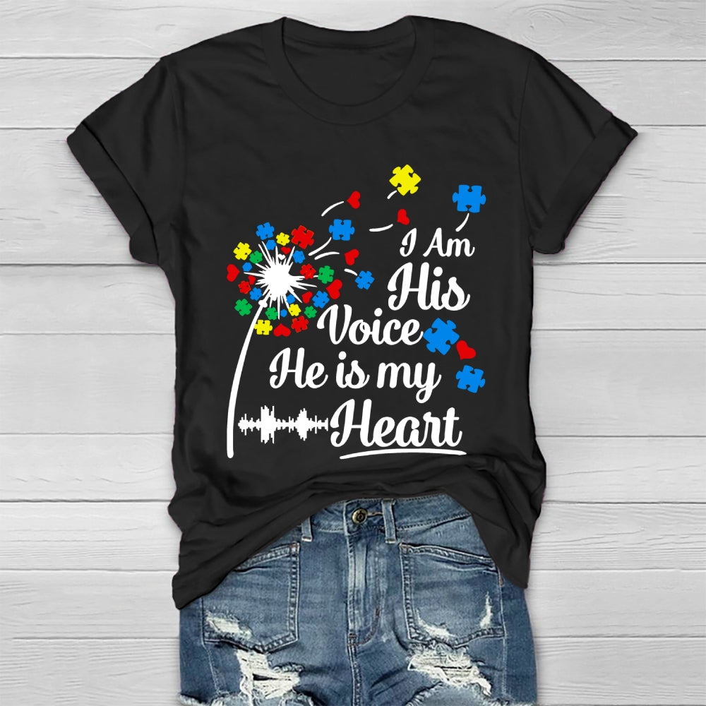I Am His Voice He Is My Heart Healthwear T-shirt