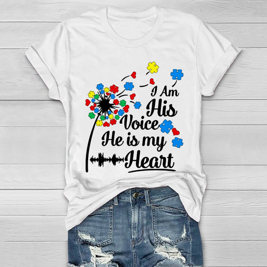 I Am His Voice He Is My Heart Healthwear T-shirt