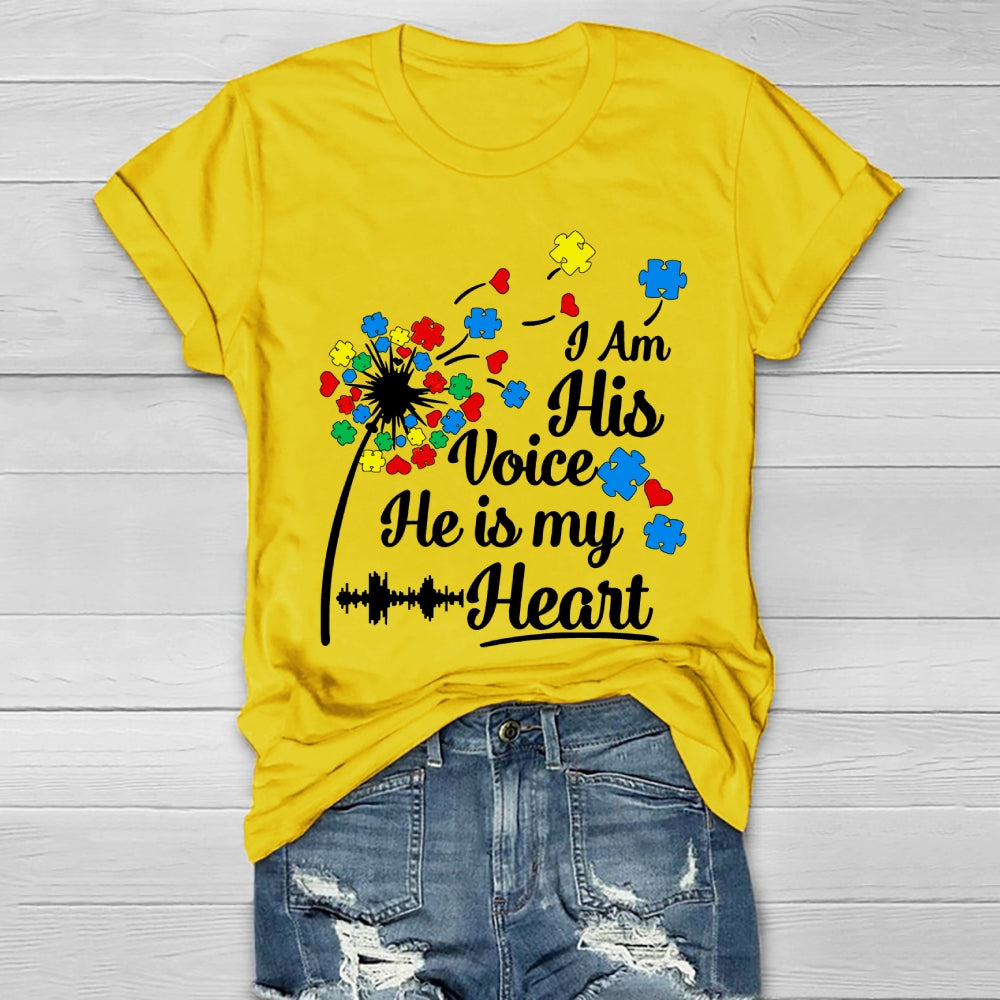 I Am His Voice He Is My Heart Healthwear T-shirt