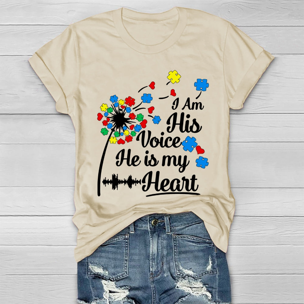I Am His Voice He Is My Heart Healthwear T-shirt