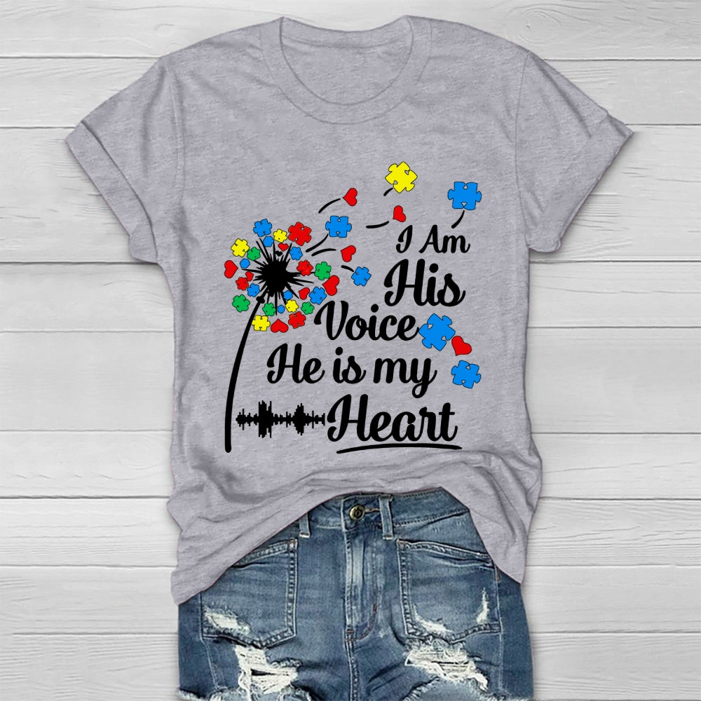 I Am His Voice He Is My Heart Healthwear T-shirt