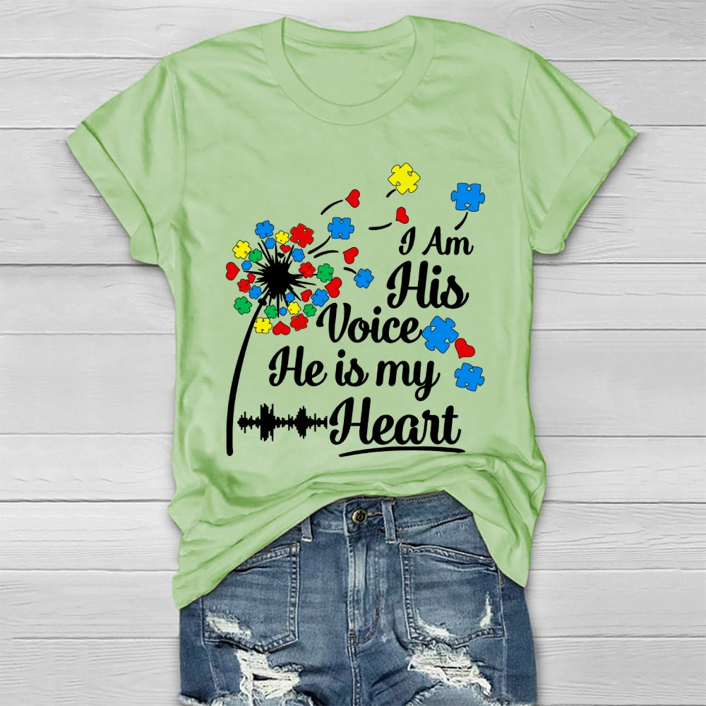 I Am His Voice He Is My Heart Healthwear T-shirt