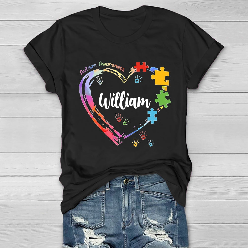 Personalized Name Autism Awareness Healthwear T-shirt