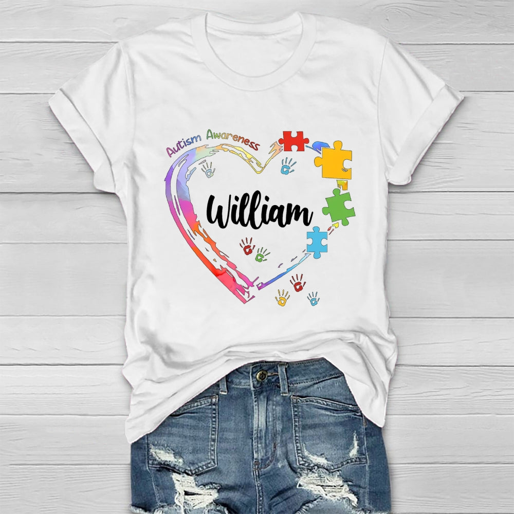 Personalized Name Autism Awareness Healthwear T-shirt